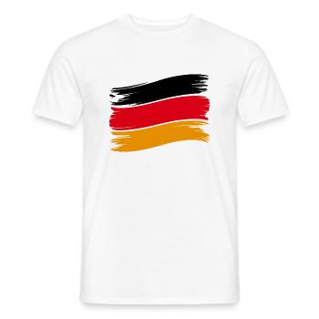 Deutschland Deutsche Fahne - Männer T-Shirt - Weiß - Vorne - AI Model Male 178 dark (178cm)