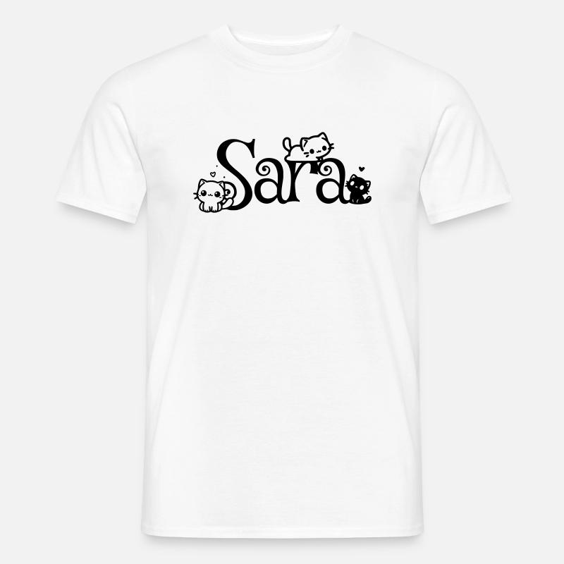 Sara Name Vorname Kätzchenname - Männer T-Shirt - Weiß