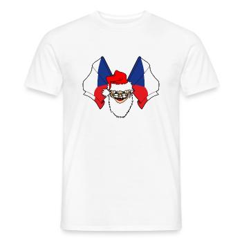 Weihnachtsmann-Flagge der Tschechischen Republik - Männer T-Shirt - Weiß - Vorne - AI Model Male 178 dark (178cm)