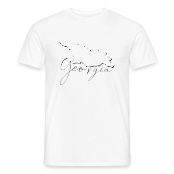 Carte de la Géorgie à titre d’aperçu EN - T-shirt homme - blanc - Devant - AI Model Male 178 dark (178cm)