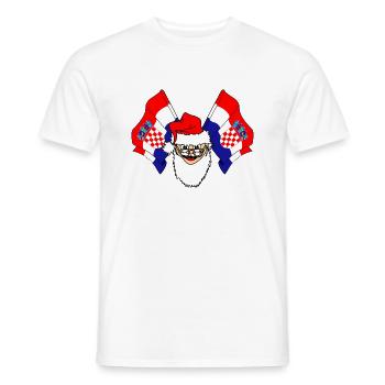Weihnachtsmann-Flagge von Kroatien Weihnachten - Männer T-Shirt - Weiß - Vorne - AI Model Male 178 dark (178cm)