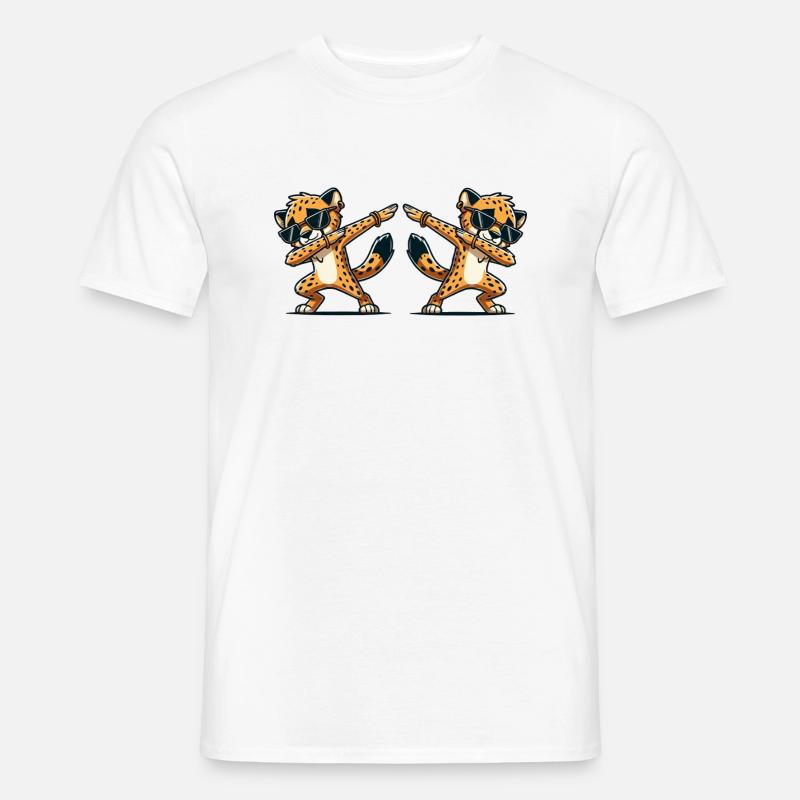 gepard dab comic 2 - Männer T-Shirt - Weiß