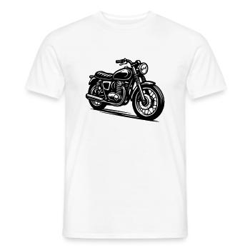 Moto Ancienne - T-shirt homme - blanc - Devant - AI Model Male 178 dark (178cm)