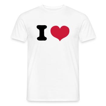 i love - T-shirt homme - blanc - Devant - AI Model Male 178 dark (178cm)