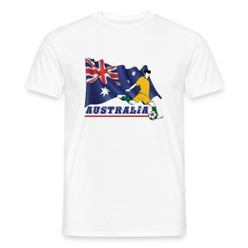Championnat du monde de football amateur en Australie - T-shirt homme - blanc - Devant - AI Model Male 178 dark (178cm)