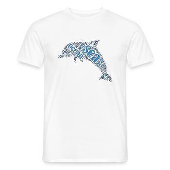 Delphin - Männer T-Shirt - Weiß - Vorne - AI Model Male 178 dark (178cm)