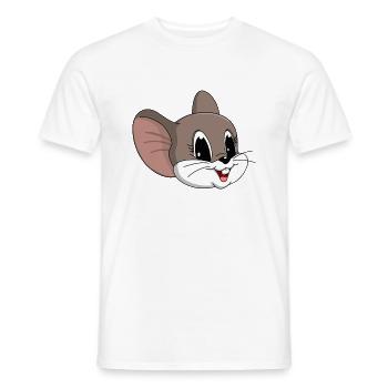 lorey.w "petite souris", fille - T-shirt homme - blanc - Devant - AI Model Male 178 dark (178cm)