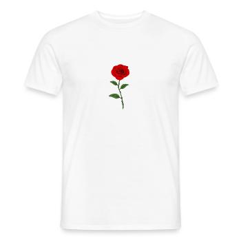 redrose - Männer T-Shirt - Weiß - Vorne - AI Model Male 178 dark (178cm)