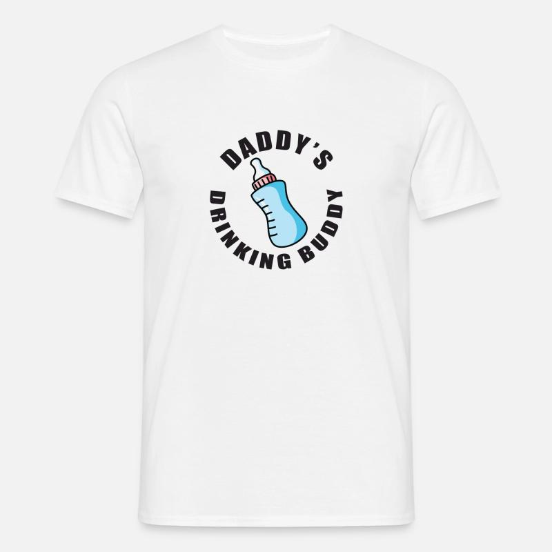 Daddy´s drinking buddy - Männer T-Shirt - Weiß