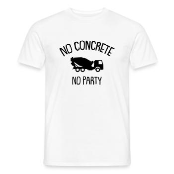 no concrete no party - Männer T-Shirt - Weiß - Vorne - AI Model Male 178 dark (178cm)