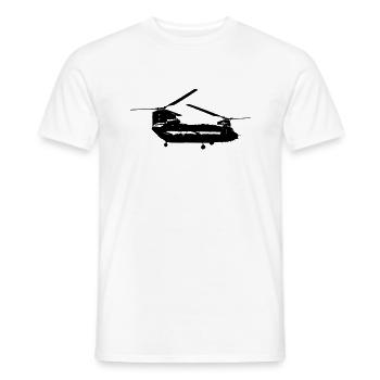helicoptere_chinook - T-shirt homme - blanc - Devant - AI Model Male 178 dark (178cm)