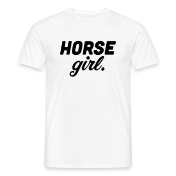horse girl horse woman - Männer T-Shirt - Weiß - Vorne - AI Model Male 178 dark (178cm)