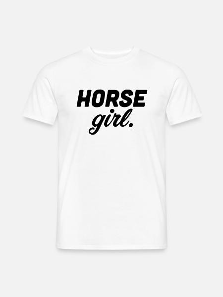 horse girl horse woman - Männer T-Shirt - Weiß