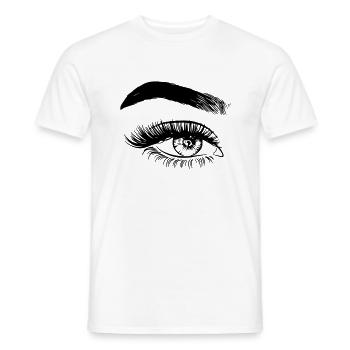 Auge links Geschenk Geschenkidee - Männer T-Shirt - Weiß - Vorne - AI Model Male 178 dark (178cm)