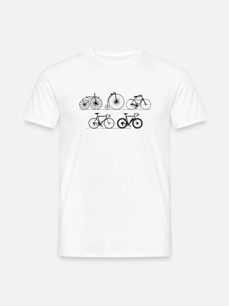 Evolution Fahrrad - alt - Geschichte - Erfindung - Männer T-Shirt - Weiß