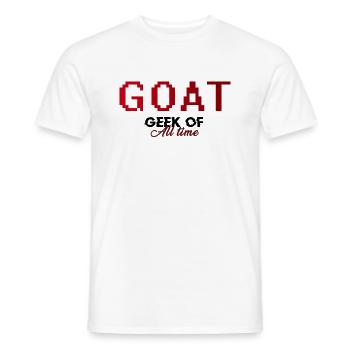 GOAT - Geek Of All Time - T-shirt homme - blanc - Devant - AI Model Male 178 dark (178cm)