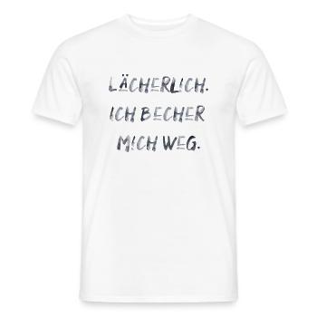 Party feiern Festival bechern saufen Alkohol - Männer T-Shirt - Weiß - Vorne - AI Model Male 178 dark (178cm)