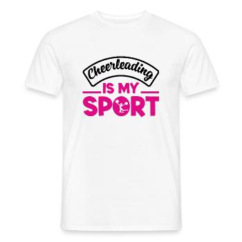 Cheerleading Is My Sport Cheerleader Gymnast Cheer - Männer T-Shirt - Weiß - Vorne - AI Model Male 178 dark (178cm)