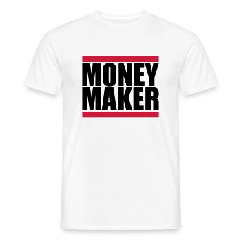Bar Logo Money Maker - Men's T-Shirt - white - Front - AI Model Male 178 dark (178cm)