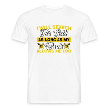 Gold Panner Gold Miner Gold Digger Gift - Men's T-Shirt - white - Front - AI Model Male 178 dark (178cm)