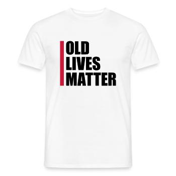 old lives matter quote - Men's T-Shirt - white - Front - AI Model Male 178 dark (178cm)