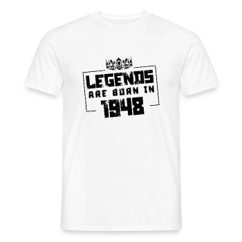 1948 Legends Born in - Men's T-Shirt - white - Front - AI Model Male 178 dark (178cm)