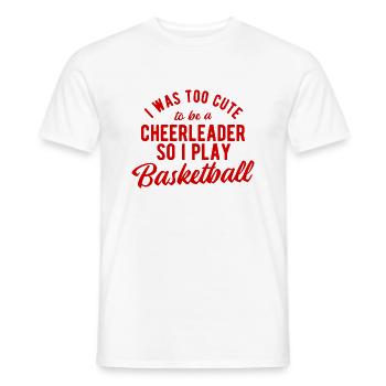 Basketball - Männer T-Shirt - Weiß - Vorne - AI Model Male 178 dark (178cm)