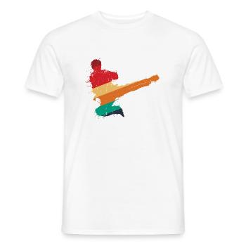 Koreanischer Kampfsport Taekwondo - Männer T-Shirt - Weiß - Vorne - AI Model Male 178 dark (178cm)
