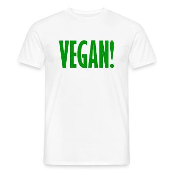 Vegan! - Männer T-Shirt - Weiß - Vorne - AI Model Male 178 dark (178cm)