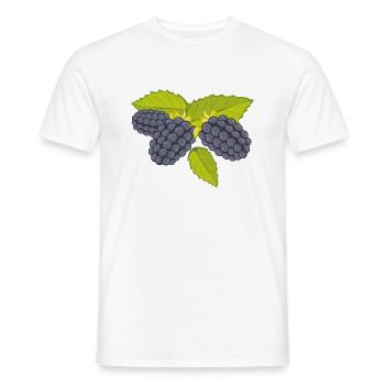Brombeere - Männer T-Shirt - Weiß - Vorne - AI Model Male 178 dark (178cm)