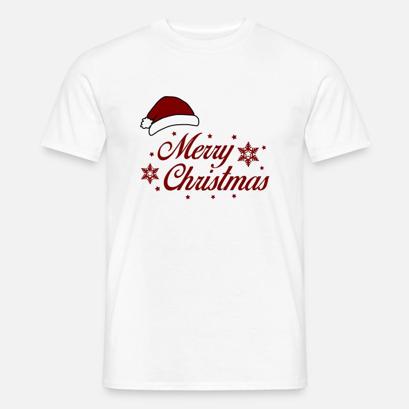 Merry Christmas - Männer T-Shirt - Weiß