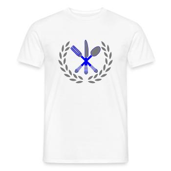 Cuisine couverts - T-shirt homme - blanc - Devant - AI Model Male 178 dark (178cm)