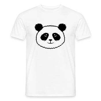 Panda Bear Face Mignon Tête Mignon Sourire Mignon Nice - T-shirt homme - blanc - Devant - AI Model Male 178 dark (178cm)