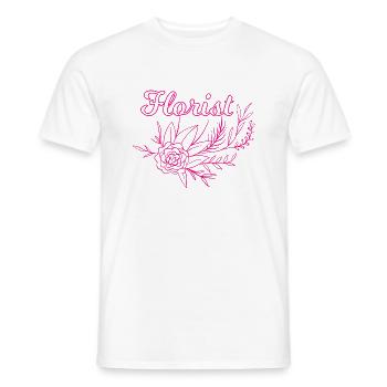 Flower Blume Pflanze - Männer T-Shirt - Weiß - Vorne - AI Model Male 178 dark (178cm)