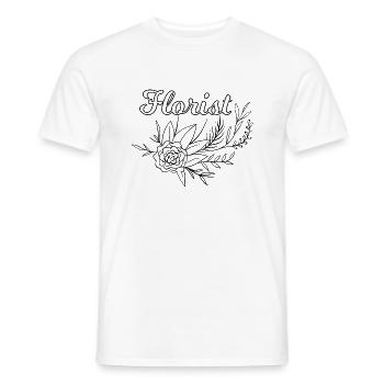 Flower Flower Plant - Men's T-Shirt - white - Front - AI Model Male 178 dark (178cm)