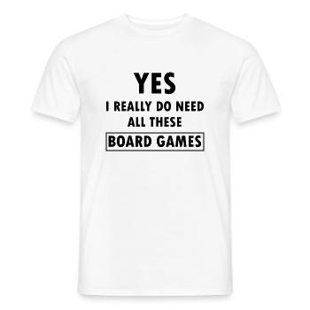 boardgame chess backgammon game night - Männer T-Shirt - Weiß - Vorne - AI Model Male 178 dark (178cm)