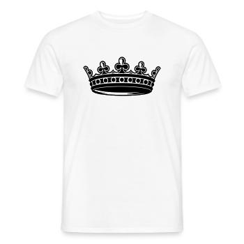 krone - Männer T-Shirt - Weiß - Vorne - AI Model Male 178 dark (178cm)