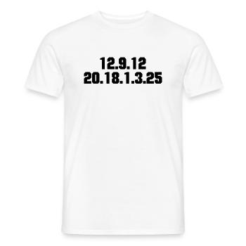 "Lil Tracy" in Zahlen - Männer T-Shirt - Weiß - Vorne - AI Model Male 178 dark (178cm)