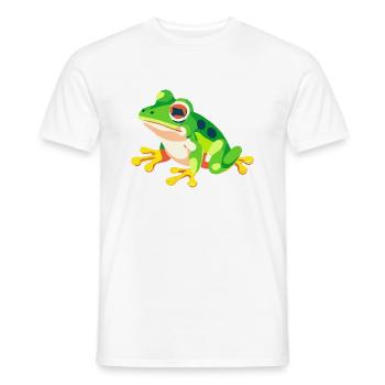 Frog - Men's T-Shirt - white - Front - AI Model Male 178 dark (178cm)