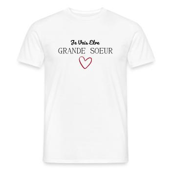 Ich werde eine große Schwester sein - Männer T-Shirt - Weiß - Vorne - AI Model Male 178 dark (178cm)