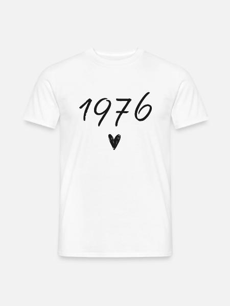 1976 Herzgeburtstag - Männer T-Shirt - Weiß