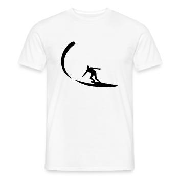 Surf Planche de surf Surfeur Sports nautiques - T-shirt homme - blanc - Devant - AI Model Male 178 dark (178cm)