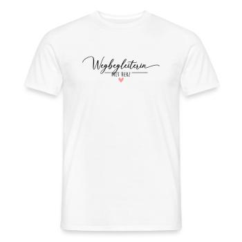 Wegbegleiterin mit Herz - Männer T-Shirt - Weiß - Vorne - AI Model Male 178 dark (178cm)