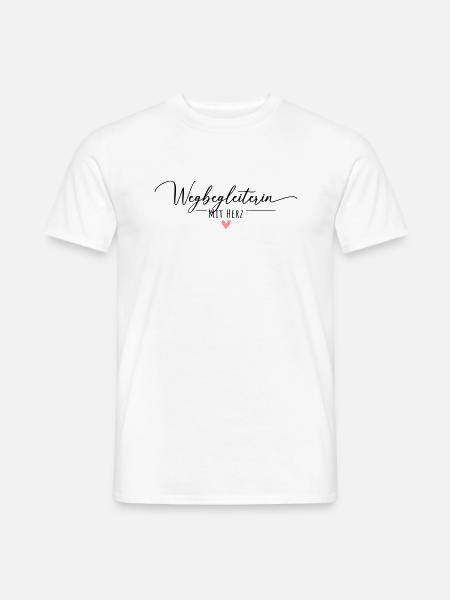 Wegbegleiterin mit Herz - Männer T-Shirt - Weiß