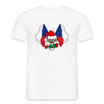 Weihnachtsmann Xmas Flagge der Tschechischen Republik - Männer T-Shirt - Weiß - Vorne - AI Model Male 178 dark (178cm)