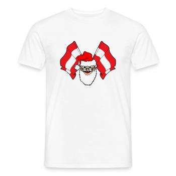 Santa Claus flag Austria - Men's T-Shirt - white - Front - AI Model Male 178 dark (178cm)