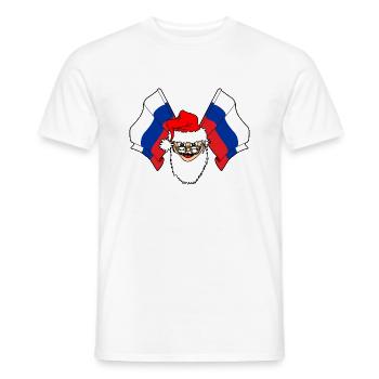 Weihnachtsmann Flagge Russland - Männer T-Shirt - Weiß - Vorne - AI Model Male 178 dark (178cm)