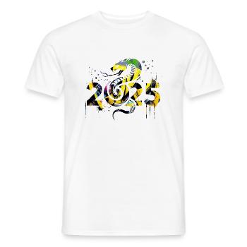 Fantasy Dragon Anime Dragon Head Myth Reptile Snake - Men's T-Shirt - white - Front - AI Model Male 178 dark (178cm)
