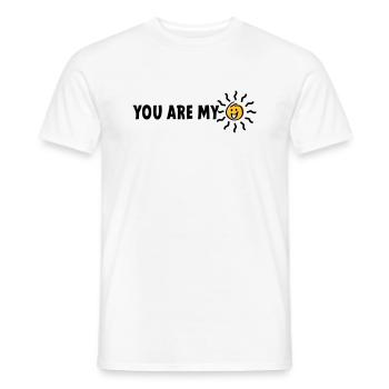 Slogan tu es mon rayon de soleil - T-shirt homme - blanc - Devant - AI Model Male 178 dark (178cm)