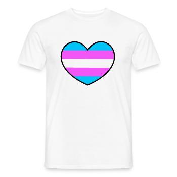 Big Heart - Men's T-Shirt - white - Front - AI Model Male 178 dark (178cm)